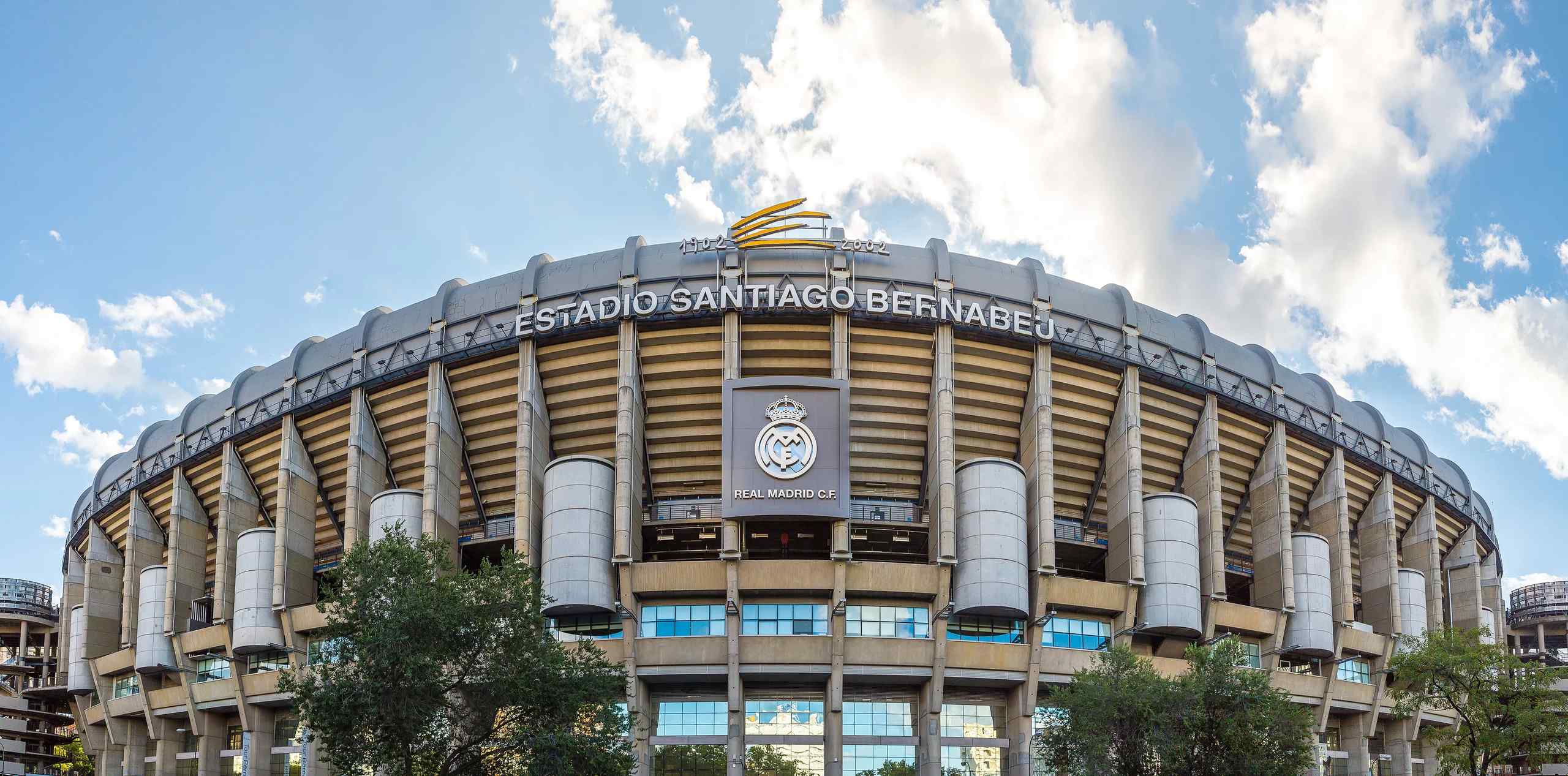 The famed Santiago Bernabéu stadium in Madrid, Spain.